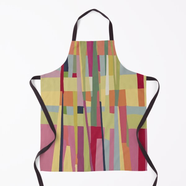 Item preview, Abstract Color Block Landscape Vertical Lines Mid Century Modern Style designed and sold by trajeado14.