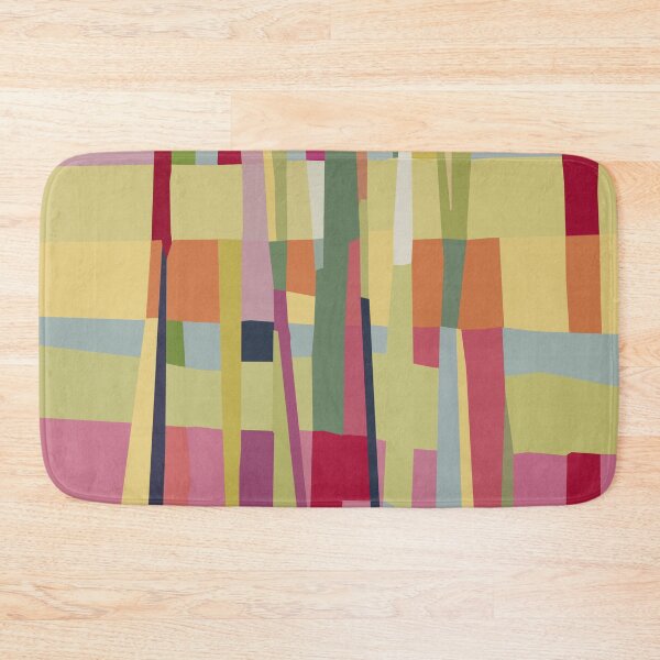 Item preview, Abstract Color Block Landscape Vertical Lines Mid Century Modern Style designed and sold by trajeado14.