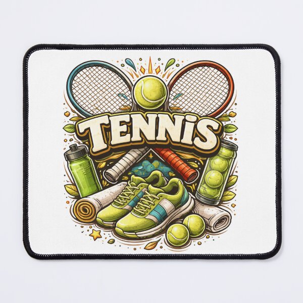 Item preview, Retro Tennis Essentials Colorful Sports Graphic designed and sold by axiksa10.