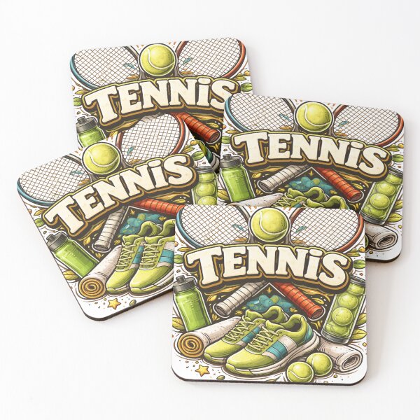Item preview, Retro Tennis Essentials Colorful Sports Graphic designed and sold by axiksa10.
