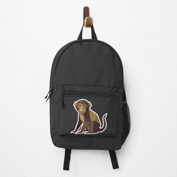 Item preview, Brown Low Poly Monkey – Geometric Monkey Sticker for Nature Lovers designed and sold by bsbd-action.