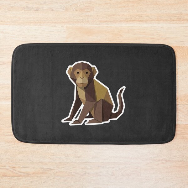 Item preview, Brown Low Poly Monkey – Geometric Monkey Sticker for Nature Lovers designed and sold by bsbd-action.