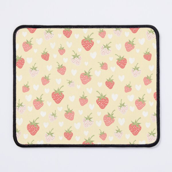 Item preview, Strawberry Love Yellow Summer Berry Scatter designed and sold by Patternandflow.