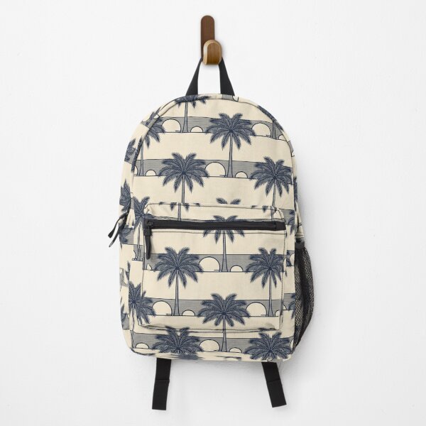 Item preview, Retro Navy Blue Palm Tree Coastal Pattern designed and sold by A1DesignMinimal.