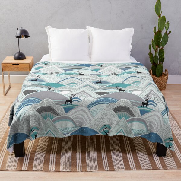 Item preview, caribou mountains blue designed and sold by scrummy.