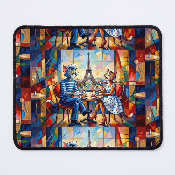 Item preview, A cat and a kitten in love in Paris near the Eiffel Tower. designed and sold by Natalia-Vlad.
