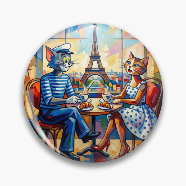 Item preview, A cat and a kitten in love in Paris near the Eiffel Tower. designed and sold by Natalia-Vlad.