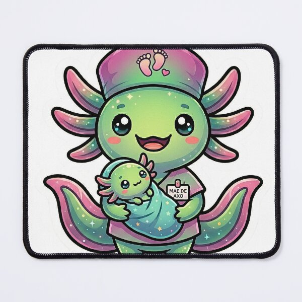 Item preview, Super Mom Axolotl – Motherhood and Baby Axolotl Sticker designed and sold by AxoloteLabsArts.
