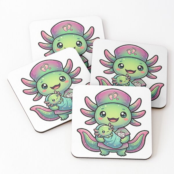 Item preview, Super Mom Axolotl – Motherhood and Baby Axolotl Sticker designed and sold by AxoloteLabsArts.