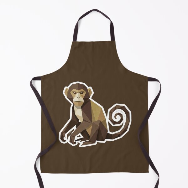 Item preview, Polygon Monkey with Curled Tail – Curious Monkey Sticker for Kids and Adults designed and sold by bsbd-action.