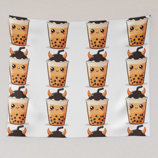Item preview, Cute Kawaii Little Devil Boba Bubble Tea designed and sold by BestChoiceService.