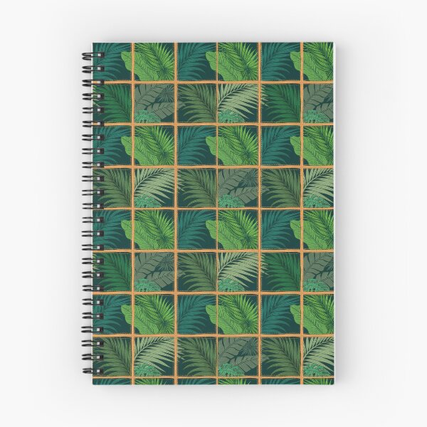 Item preview, Tropical Leaf Grid Botanical Pattern designed and sold by A1DesignMinimal.