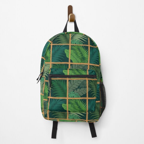 Item preview, Tropical Leaf Grid Botanical Pattern designed and sold by A1DesignMinimal.