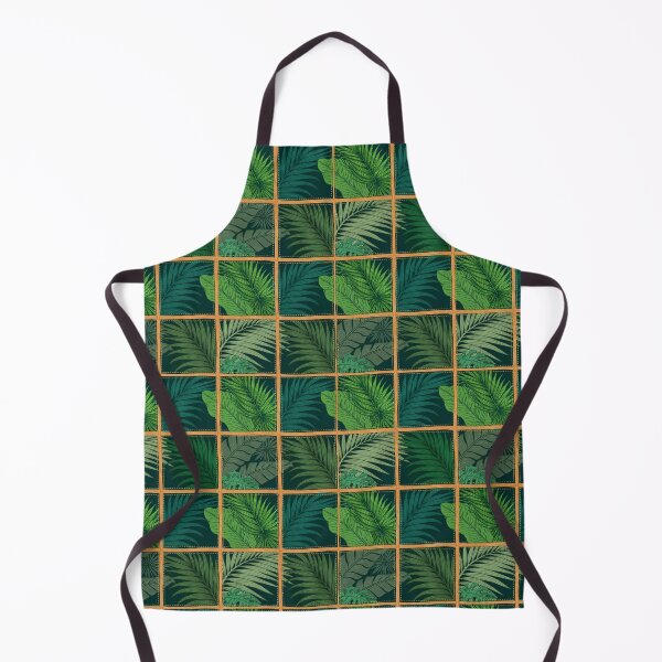 Item preview, Tropical Leaf Grid Botanical Pattern designed and sold by A1DesignMinimal.
