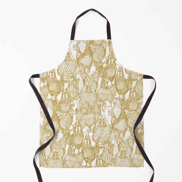 Item preview, just chickens gold white designed and sold by scrummy.