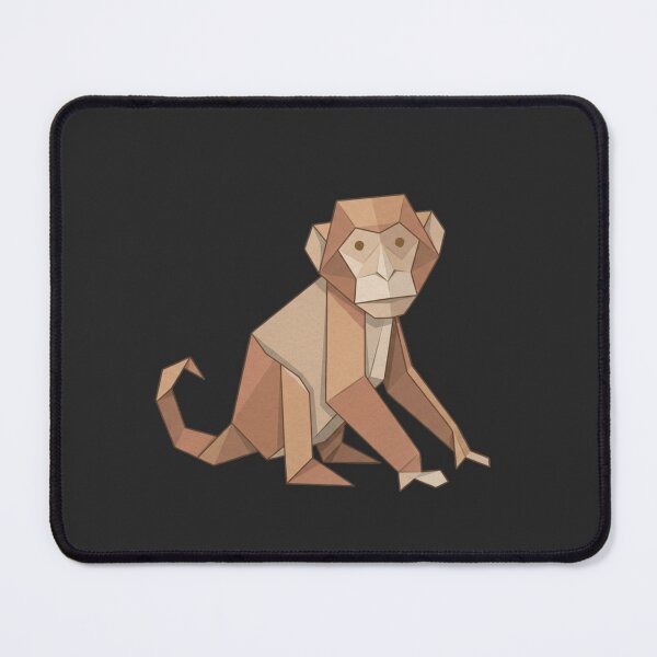 Item preview, Cream-Colored Origami Monkey – Elegant Monkey Sticker for Adult Accessories designed and sold by bsbd-action.