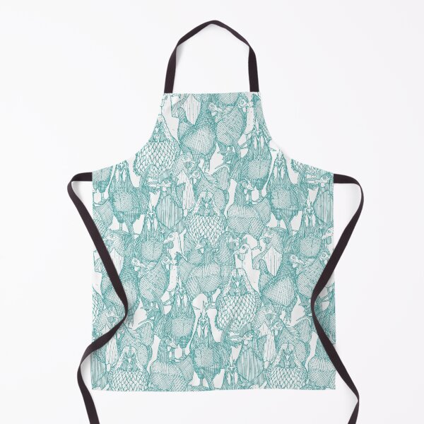 Item preview, just chickens teal white designed and sold by scrummy.