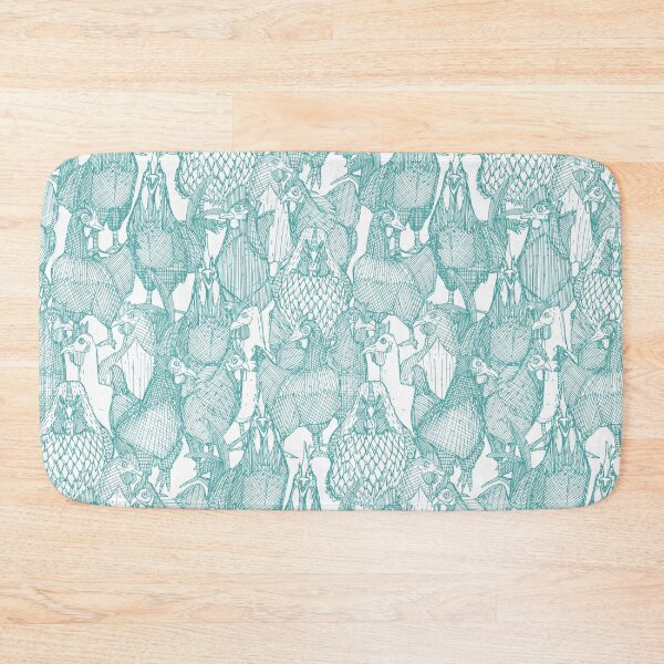 Item preview, just chickens teal white designed and sold by scrummy.
