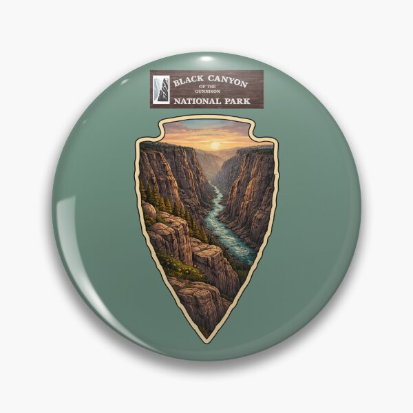 Item preview, Black Canyon of the Gunnison Arrowhead Art – National Park Badge Colorado Design designed and sold by SimplyJasper.