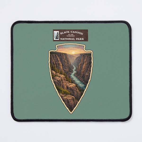 Item preview, Black Canyon of the Gunnison Arrowhead Art – National Park Badge Colorado Design designed and sold by SimplyJasper.