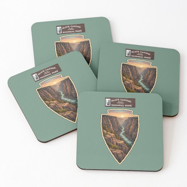 Item preview, Black Canyon of the Gunnison Arrowhead Art – National Park Badge Colorado Design designed and sold by SimplyJasper.