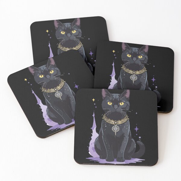 Item preview, Gato Negro Cosmico Brujeria Pentagrama designed and sold by BestChoiceService.