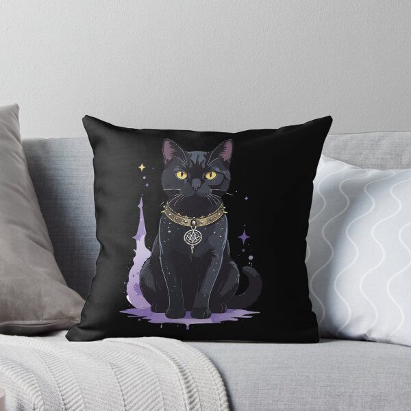 Item preview, Cosmic Black Cat Witchcraft Pentagram Art designed and sold by BestChoiceService.