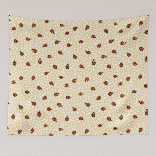 Item preview, Yellow Ladybug Floral Summer Pattern designed and sold by Patternandflow.