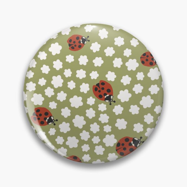 Item preview, Green Ladybug Floral Summer Pattern designed and sold by Patternandflow.