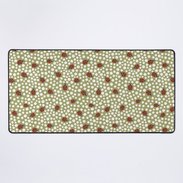 Item preview, Green Ladybug Floral Summer Pattern designed and sold by Patternandflow.
