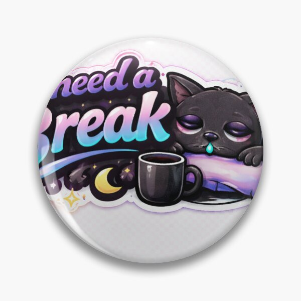 Item preview, I Need a Break Sticker – Tired Mood, Mental Health, Low Energy Aesthetic designed and sold by MoodSticker Shop.