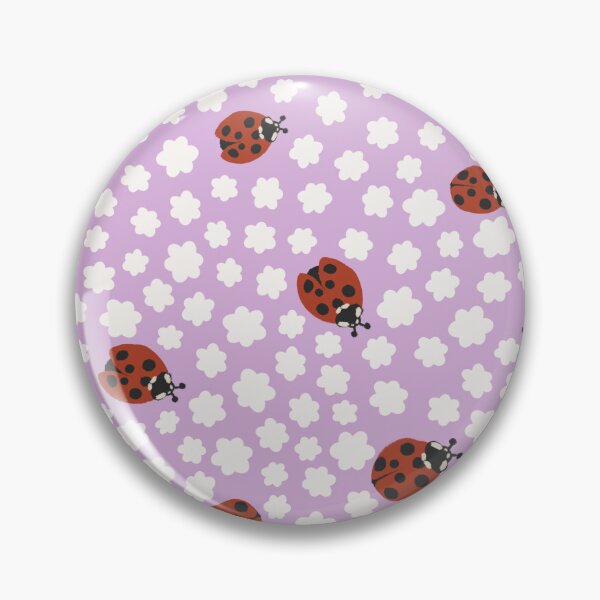 Item preview, Purple Ladybug Floral Summer Pattern designed and sold by Patternandflow.