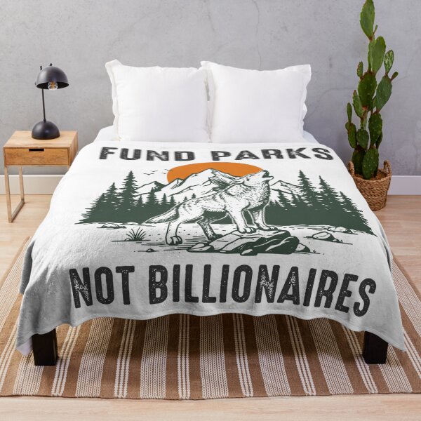 Item preview, Fund Parks Not Billionaires Wolf Vintage Nature Lover designed and sold by gunaone-design.