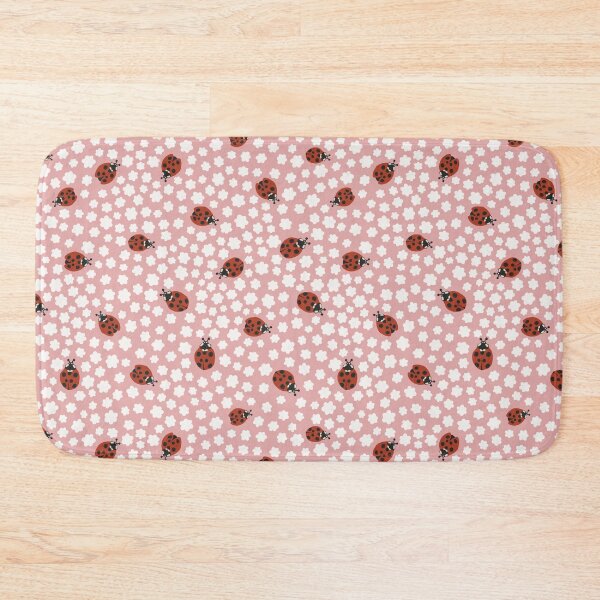Item preview, Pink Ladybug Floral Summer Pattern designed and sold by Patternandflow.