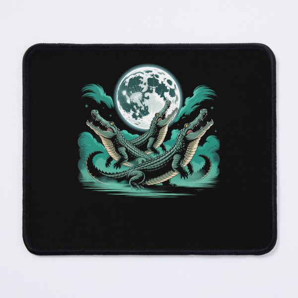 Item preview, Three Weirdcore Crocodiles Moon Funny 3 Alligator Dead Moon designed and sold by Dressed For  Duty.