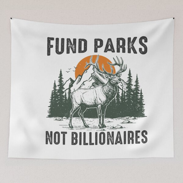 Item preview, Fund Parks Not Billionaires Elk Vintage Wildlife - Park Ranger designed and sold by gunaone-design.