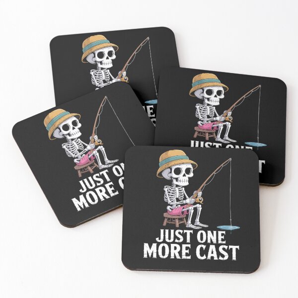 Item preview, Funny Skeleton Fishing Just More Cast Quote designed and sold by Dressed For  Duty.