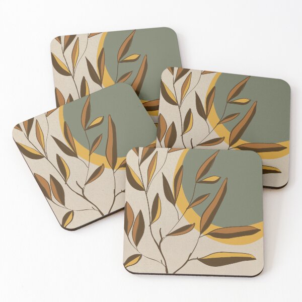 Item preview, Modern Boho Botanical Wall Art – Minimalist Earth Tone Leaf Illustration designed and sold by Chadstudio.