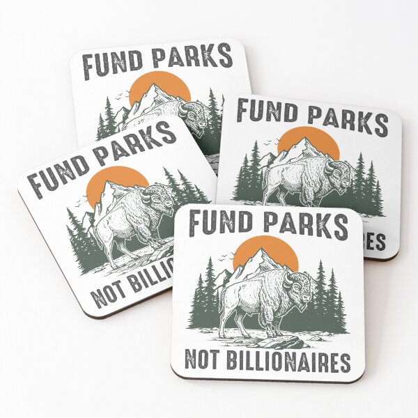 Item preview, Fund Parks Not Billionaires Bison Retro Nature designed and sold by gunaone-design.