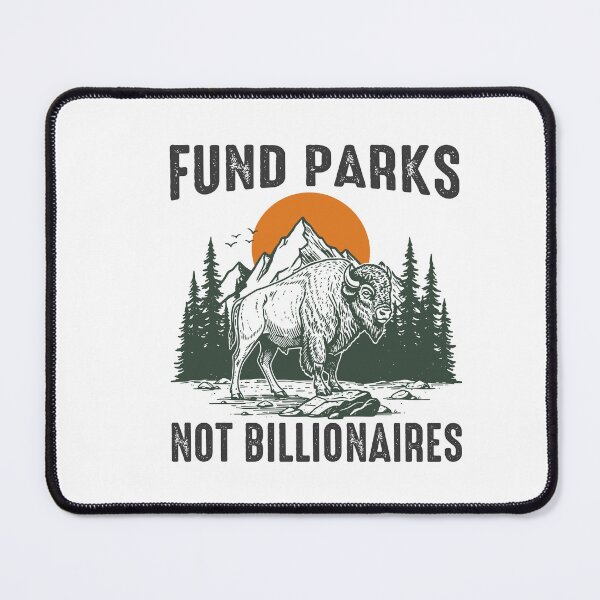Item preview, Fund Parks Not Billionaires Bison Retro Nature designed and sold by gunaone-design.