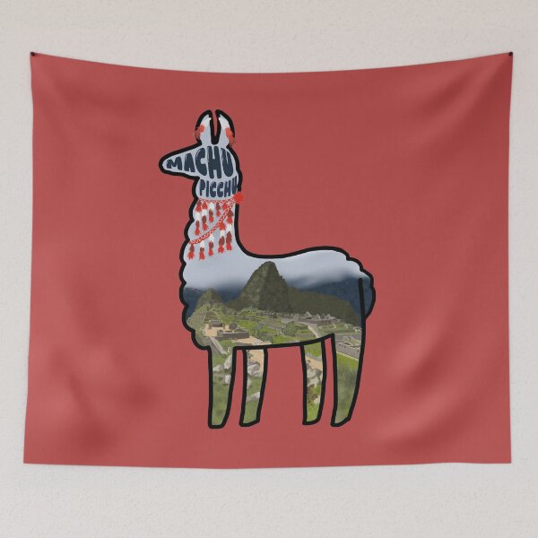 Item preview, Machu Picchu Decorated Llama Silhouette designed and sold by Holly Krill.