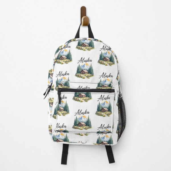 Item preview, Alaska cabin forest mountain designed and sold by pixeldizajn.