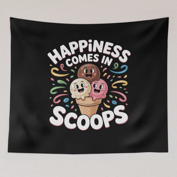 Item preview, Cute Ice Cream Lover Happiness Comes in Scoops designed and sold by Dressed For  Duty.