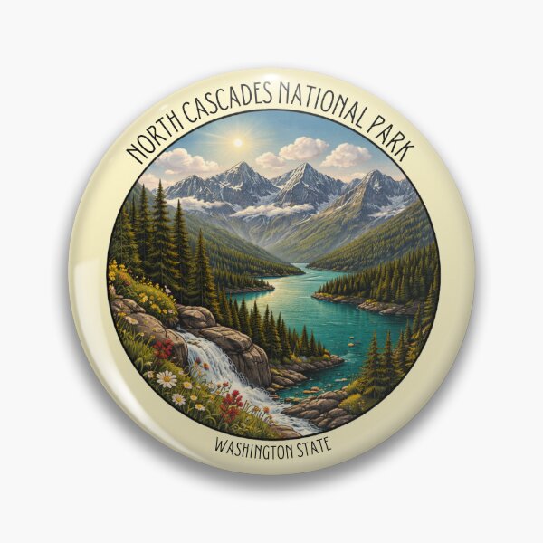 Artikelvorschau, Gestaltung des North Cascades Nationalparks – Alpine Landschaftskunst am Washington Mountain Lake entworfen und verkauft von SimplyJasper.