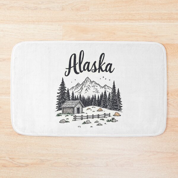 Item preview, Alaska cabin forest mountain National park designed and sold by pixeldizajn.
