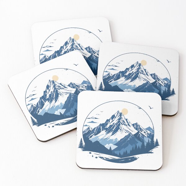 Item preview, Minimalist Blue Mountain Nature Circular Art designed and sold by BestChoiceService.