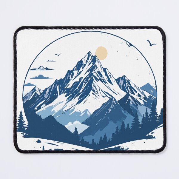 Item preview, Minimalist Blue Mountain Nature Circular Art designed and sold by BestChoiceService.