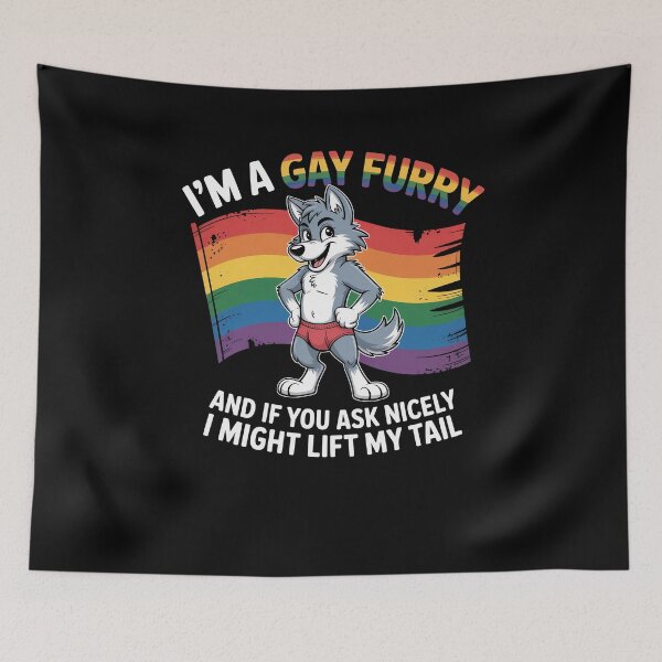 Item preview, I'm A Gay Furry Pride Month Gay LGBTQ Rainbow Fox designed and sold by Dressed For  Duty.