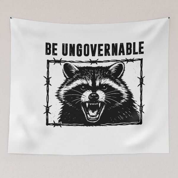 Item preview, Be Ungovernable Angry Raccoon designed and sold by gunaone-design.