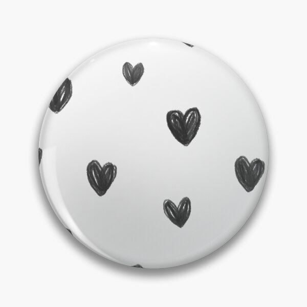 Item preview, Black Ditsy Doodle Scribble Valentines Love Hearts  designed and sold by Patternandflow.